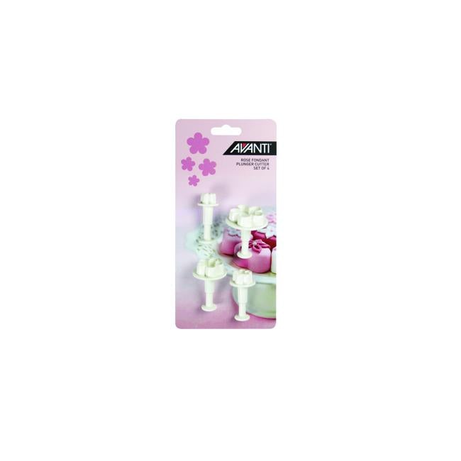 Avanti Rose Fondant Plung Cut Set - 4pc