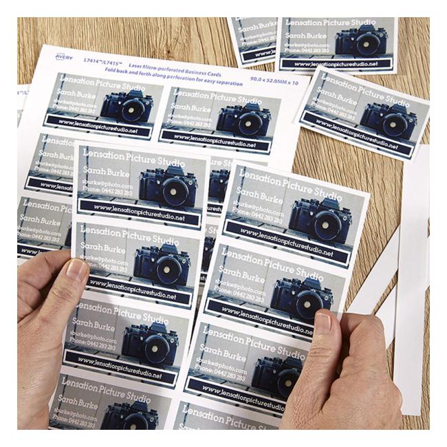 Avery Business Cards L7414-20 20 Sheets Inkjet Laser