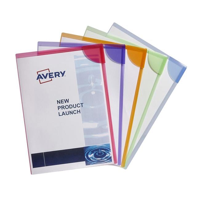 Avery Colour Lock Files A4 Assorted Pack 5