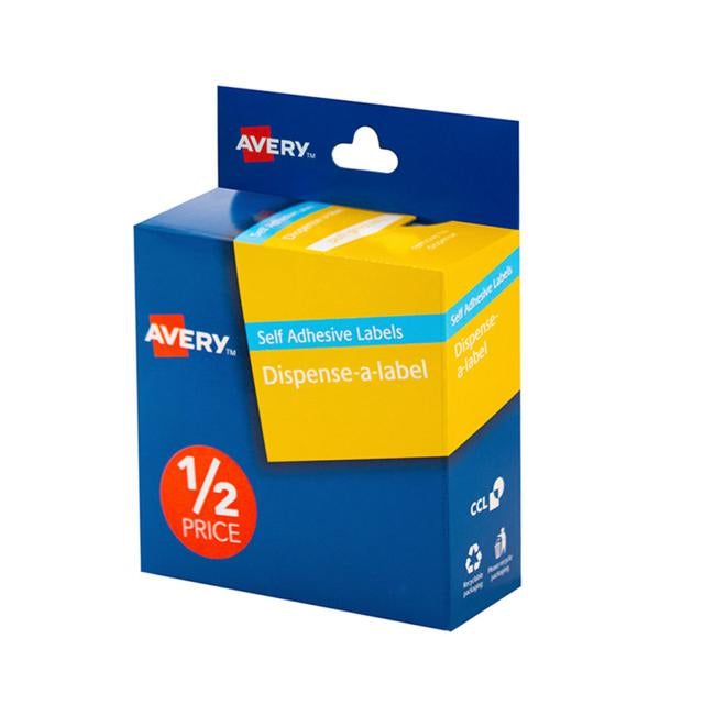 Avery Label Dispenser 1/2 Price 24mm 300 Pack