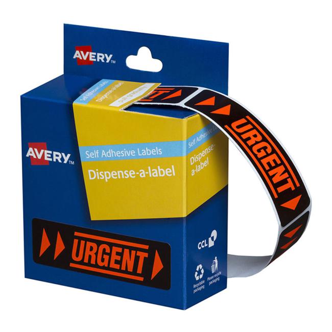 Avery Label Dispenser Dmr1964ur Urgent 19x64mm 125 Pack