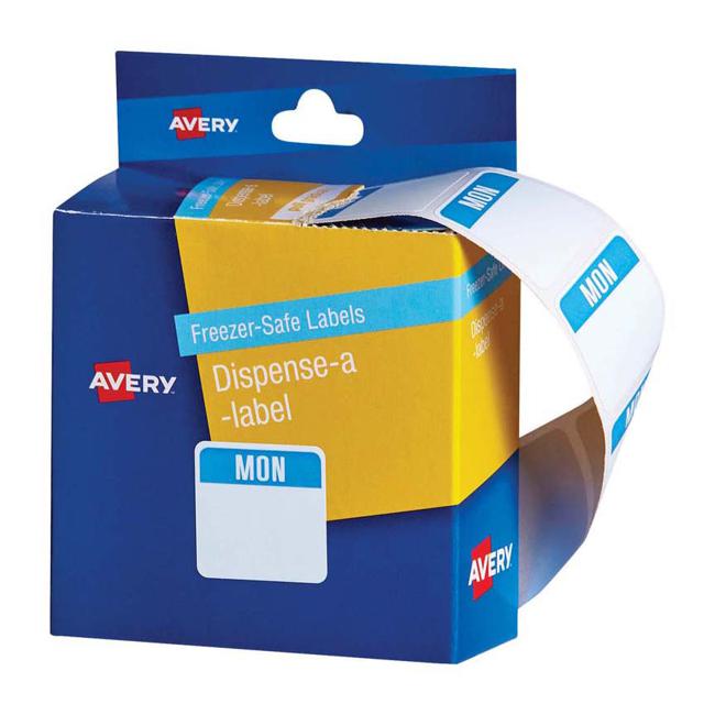 Avery Label Dispenser Monday Freezer Safe 24x24 100 Pk