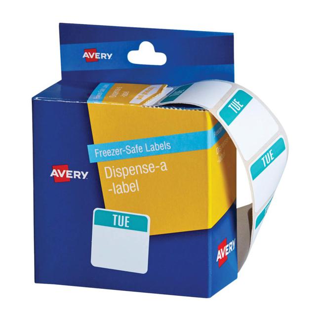 Avery Label Dispenser Tuesday Freezer Safe 24×24 100 Pk