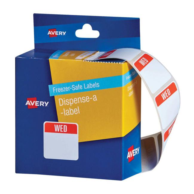 Avery Label Dispenser Wednsday Freezer Safe 24×24 100 Pk