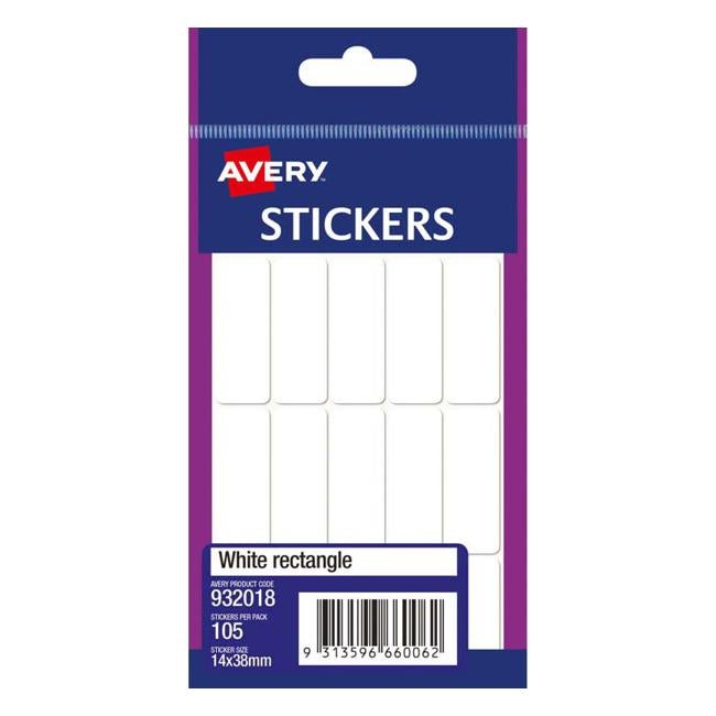 Avery Label Hangsell 14x38mm 105 Pack