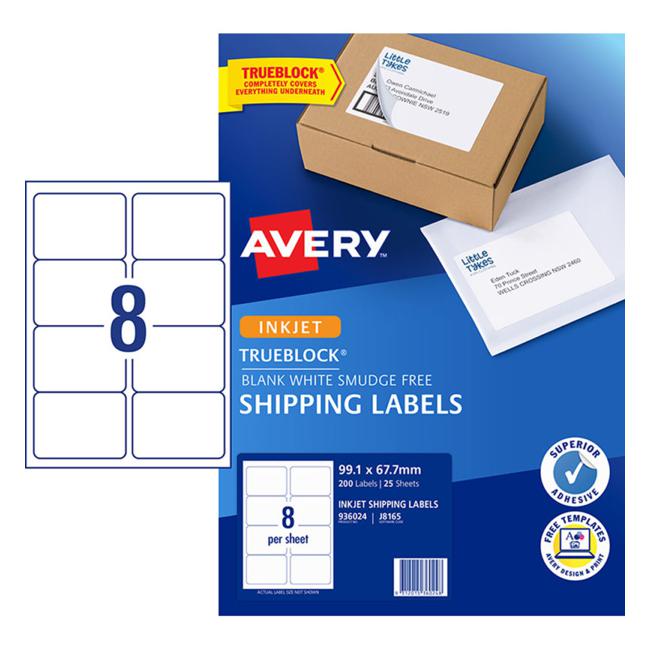 Avery Label J8165-25 Inkjet 25 Sheets
