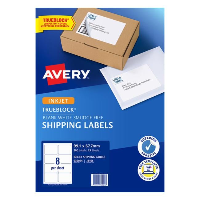 Avery Label J8165-25 Inkjet 25 Sheets