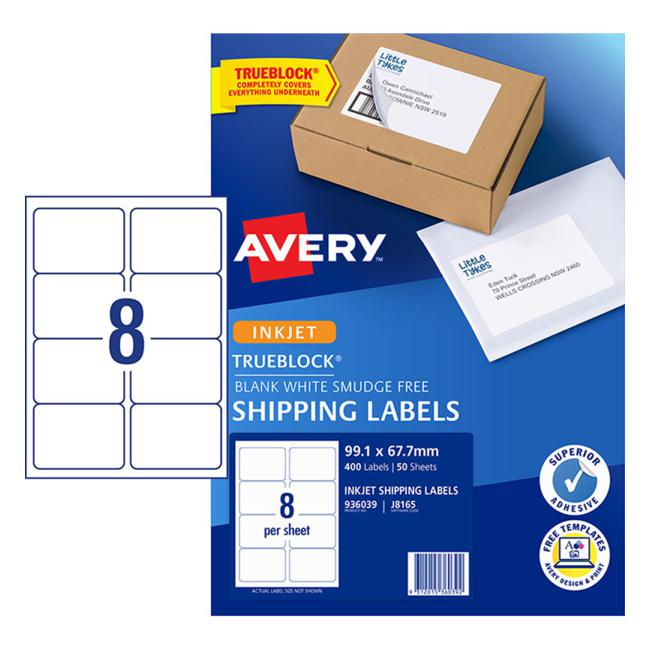 Avery Label J8165-50 Inkjet 50 Sheets