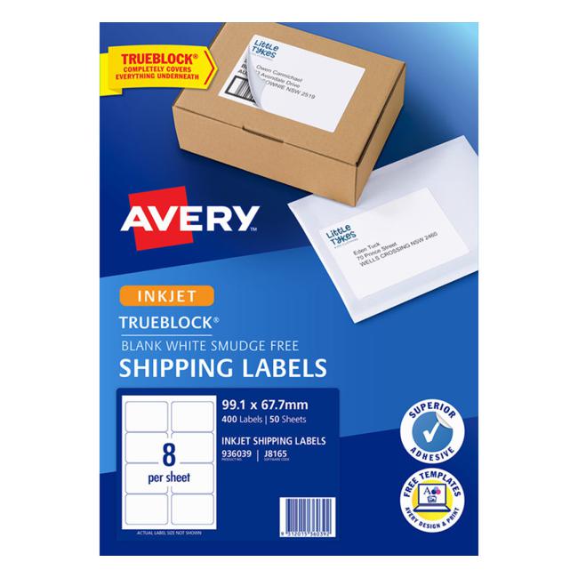 Avery Label J8165-50 Inkjet 50 Sheets