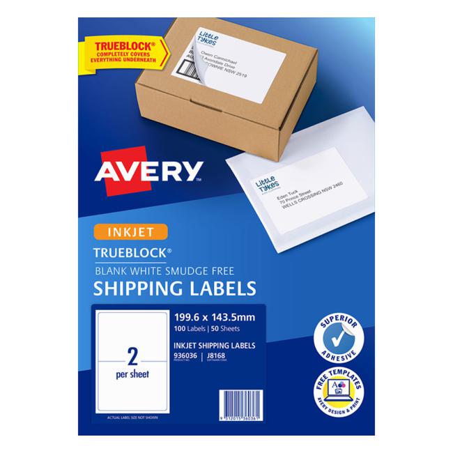 Avery Label J8168-50 Inkjet 50 Sheets