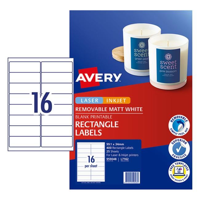 Avery Label L7162 Rev-25 99.1×33.9mm 25 Sheets