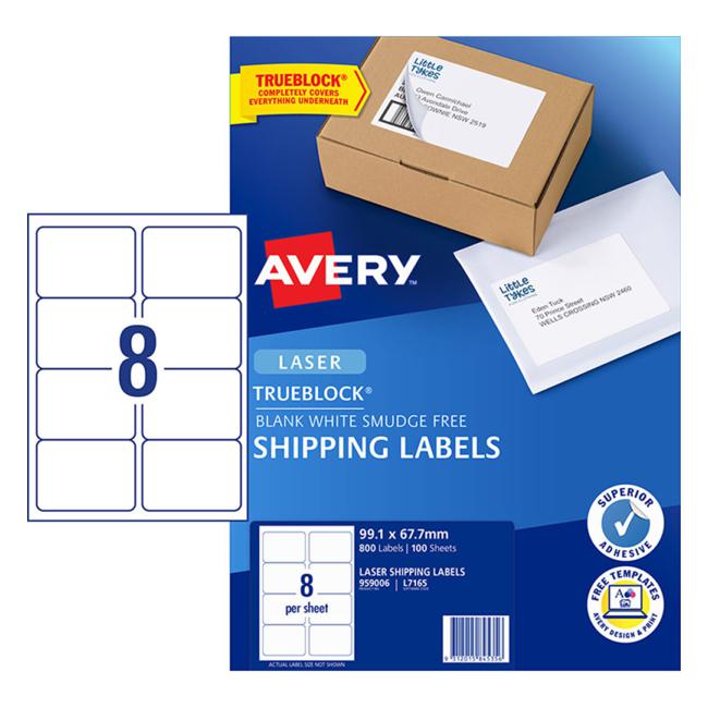 Avery Label L7165-100 100 Sheets Laser