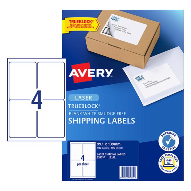 Avery Label L7169-100 100 Sheets Laser