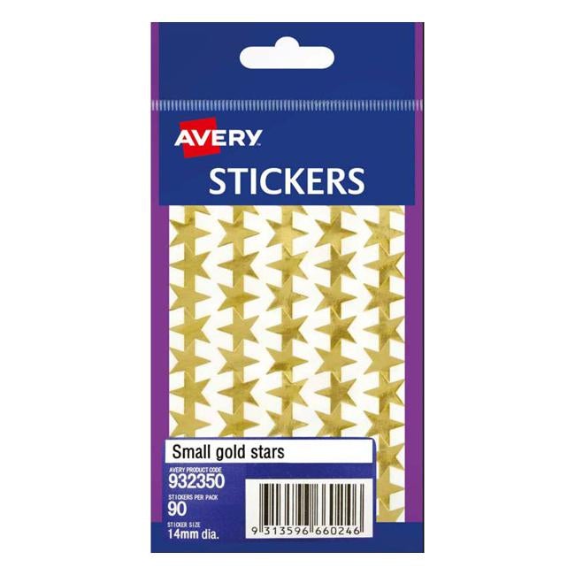 Avery Label Stars Small Gold 90 Pack