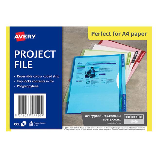 Avery Project File A4 Blue