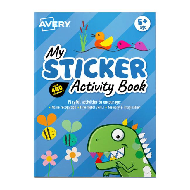 Avery Sticker Activity Book Blue 210x297mm FSC Mix Credit 6 Sheets