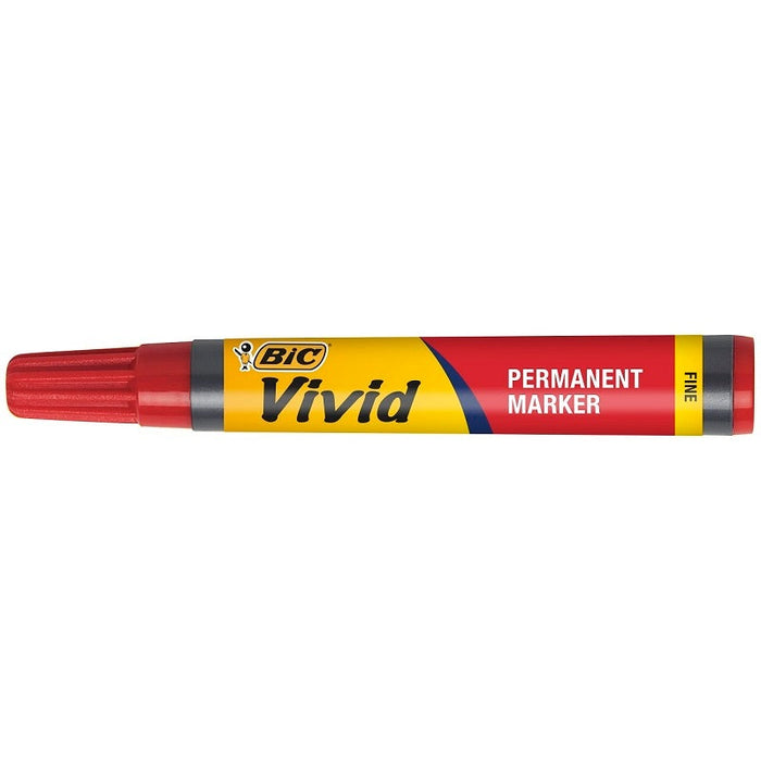 BIC Vivid Fine Permanent Marker Red