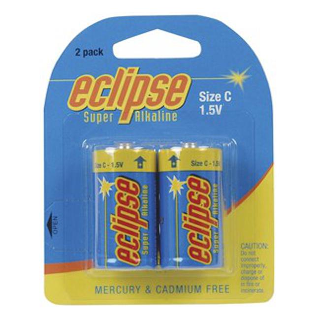C Size Alkaline Batteries Eclipse - Pk. 2