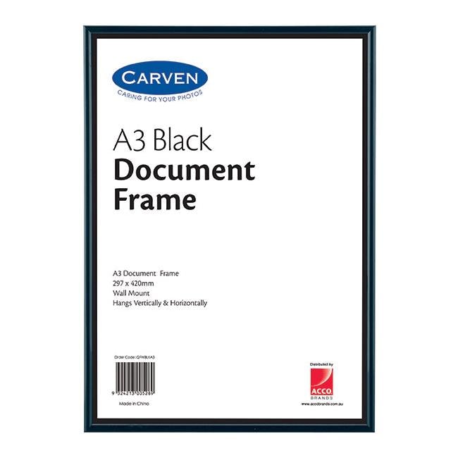 Carven document frame black a3