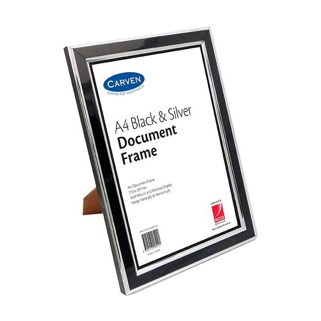 Carven document frame black/silver a4