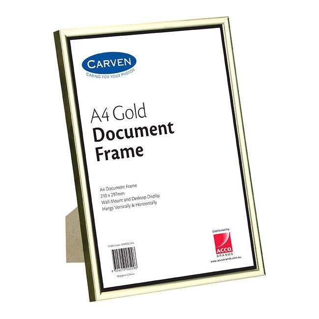 Carven document frame gold a4