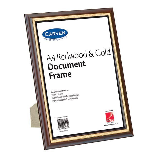Carven document frame redwood/gold a4