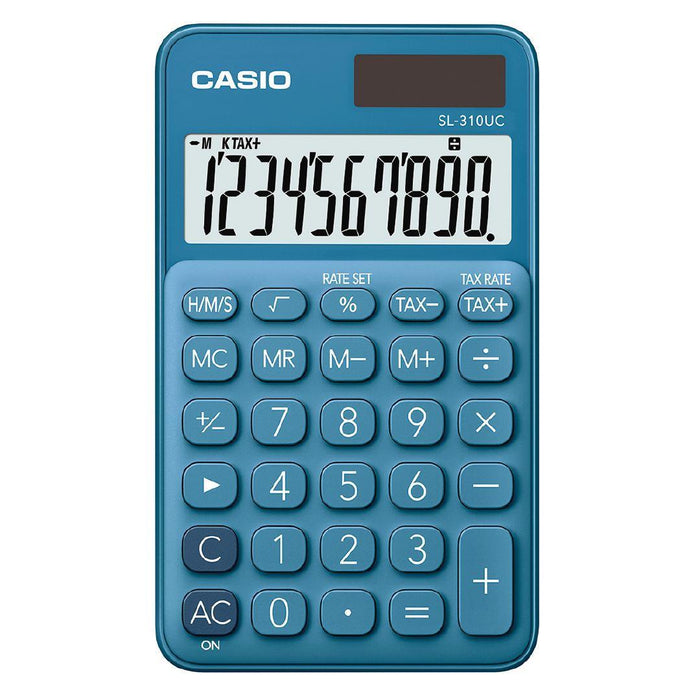 Casio SL310UCBU Hand Held 10 Digit Calculator Blue