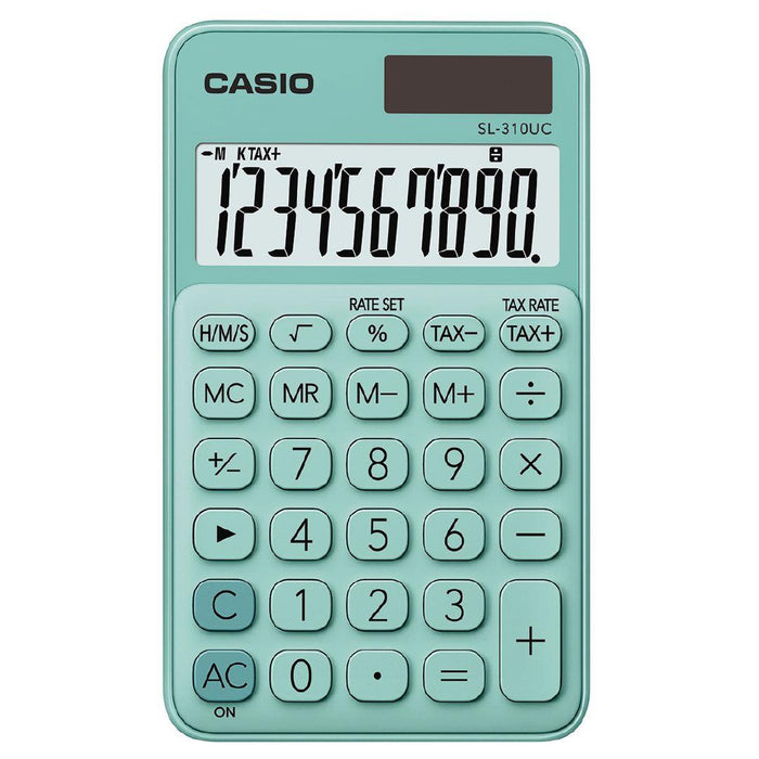Casio SL310UCGN Hand Held 10 Digit Calculator Green
