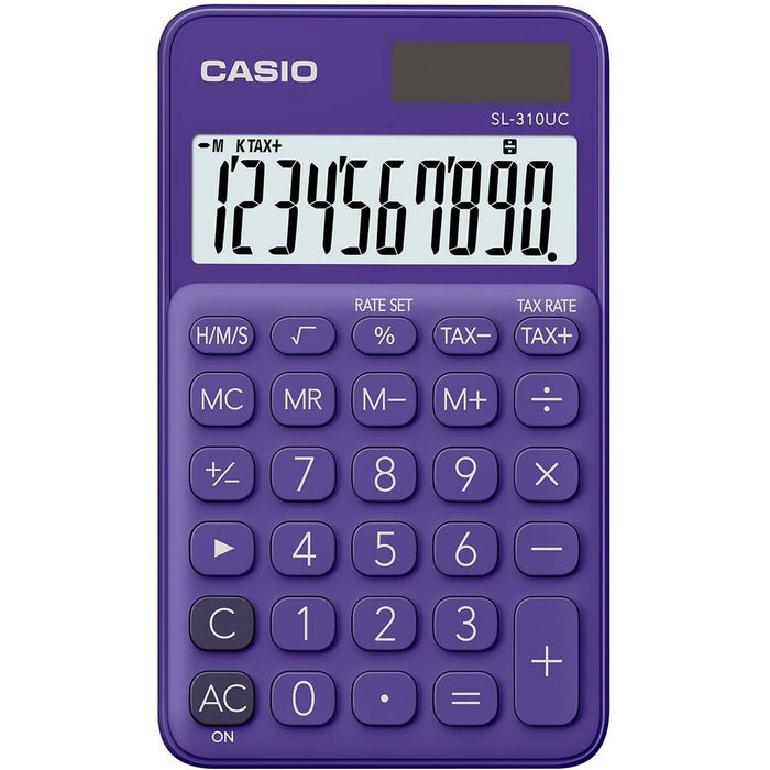 Casio SL310UCPL Hand Held 10 Digit Calculator Purple