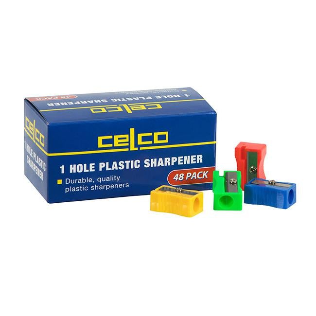 Celco plastic sharpener 48 pack single hole