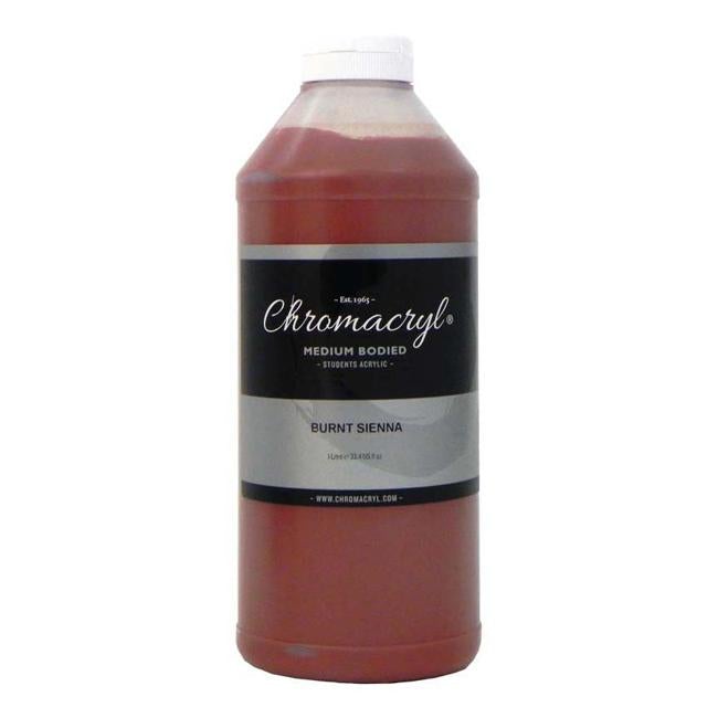 Chromacryl Acrylic Paint Student 1 Litre Burnt Sienna