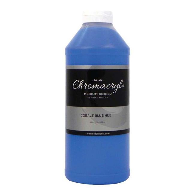 Chromacryl Acrylic Paint Student  1 Litre Cobalt Blue