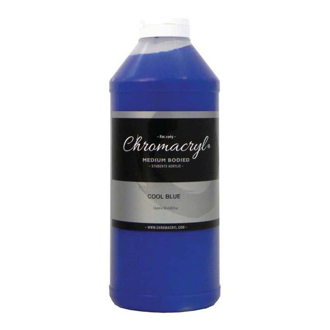 Chromacryl Acrylic Paint Student  1 Litre Cool Blue