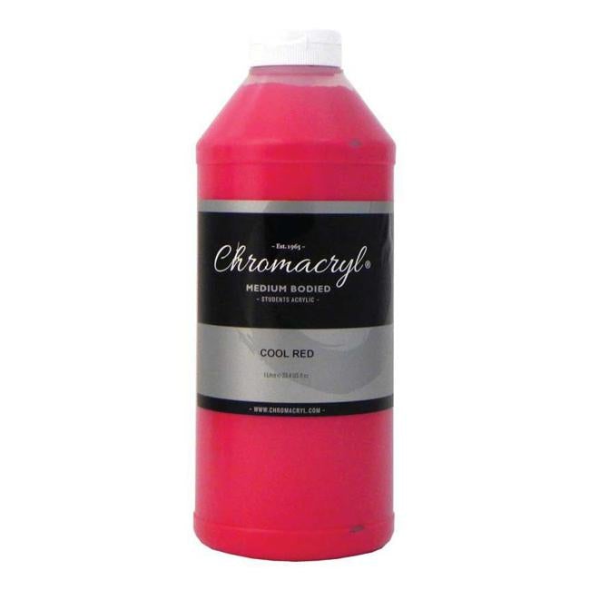 Chromacryl Acrylic Paint Student 1 Litre Cool Red