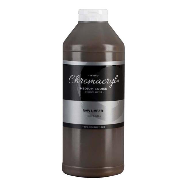 Chromacryl Acrylic Paint Student  1 Litre Raw Umber