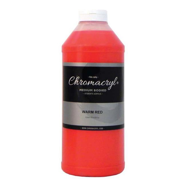Chromacryl Acrylic Paint Student 1 Litre Warm Red