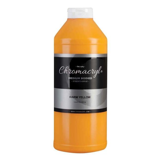 Chromacryl Acrylic Paint Student 1 Litre Warm Yellow