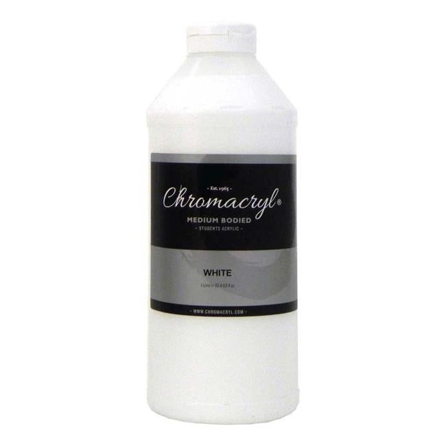 Chromacryl Acrylic Paint Student 1 Litre White
