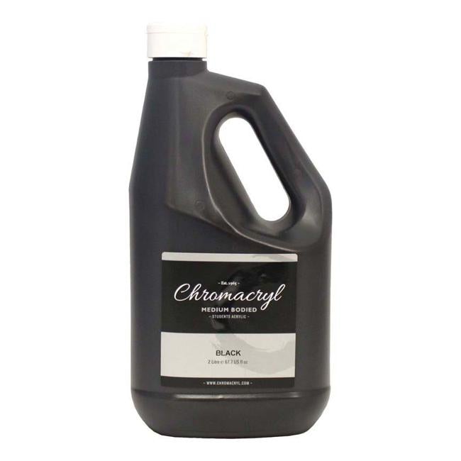 Chromacryl Acrylic Paint Student  2 Litre Black