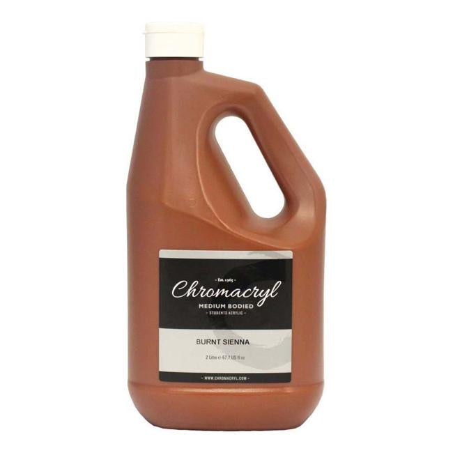 Chromacryl Acrylic Paint Student 2 Litre Burnt Sienna