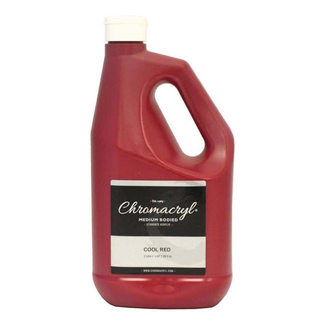 Chromacryl Acrylic Paint Student  2 Litre Cool Red