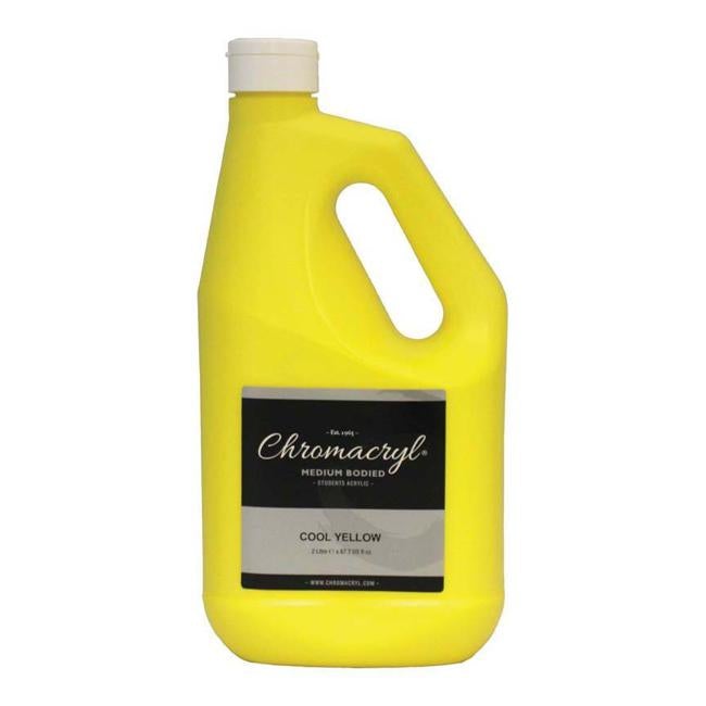 Chromacryl Acrylic Paint Student  2 Litre Cool Yellow