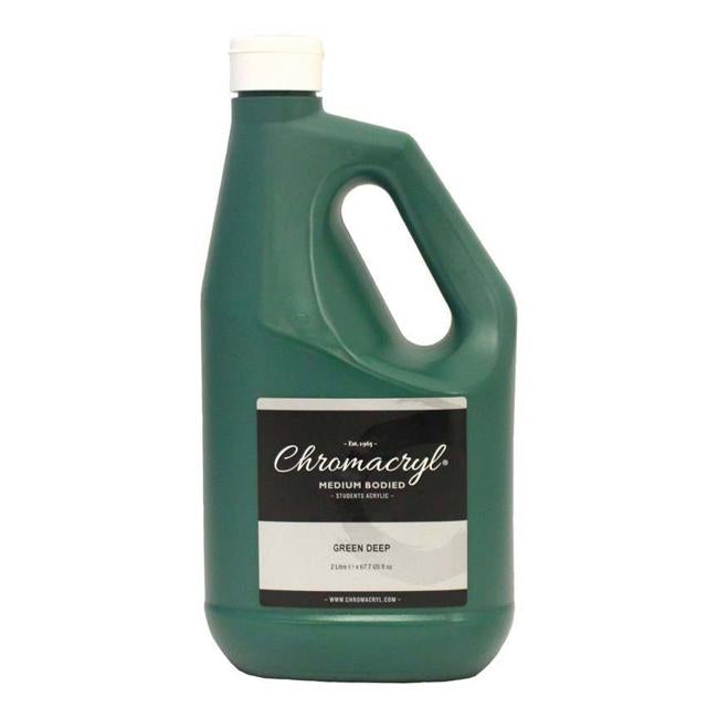 Chromacryl Acrylic Paint Student 2 Litre Deep Green