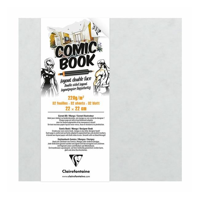 Clairefontaine Comic Book 220x220mm 220g 32sh