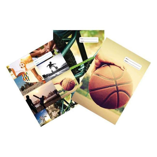 Spencil Sports Collage Book Cover 1B5 Pack 3 Assorted-Marston Moor