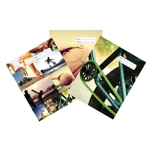 Spencil Sports Collage Book Cover A4 Pack 3 Assorted-Marston Moor