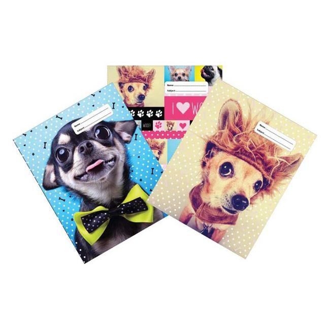 CLEARANCE Spencil Woof Book Cover A4 Pack 3 Assorted