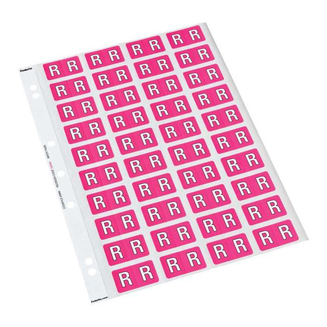 Codafile Label Alpha R 25mm Pack 5 Sheets