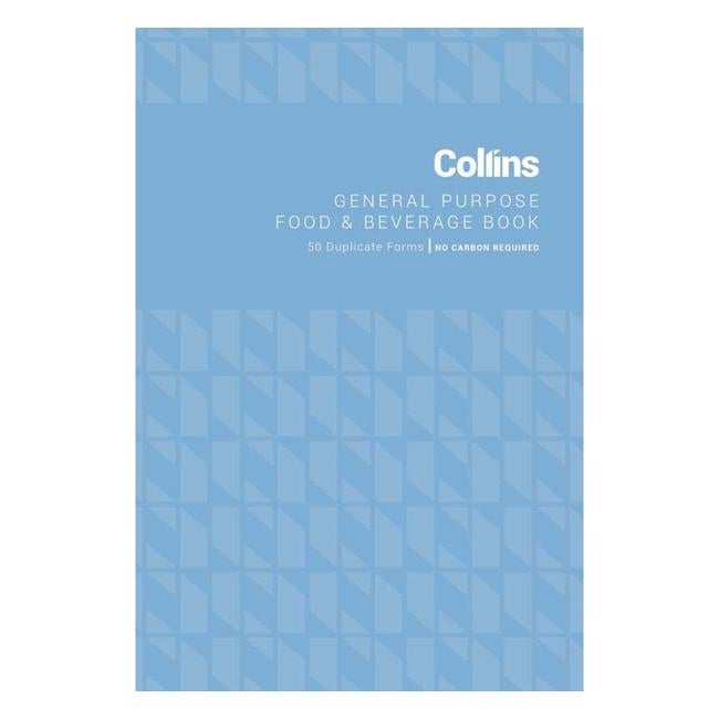 Collins General Purpose Food & Beverage Duplicate 50 Leaf No Carbon Required