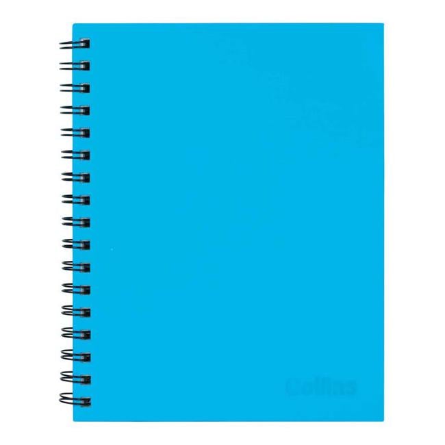 Collins Notebook Wiro 225x175 Ice Blue 100 Leaf Side Opening